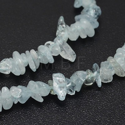 Chips Natural Aquamarine Beads Strands X-G-N0164-24-1