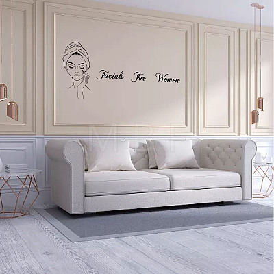 Rectangle with Word PVC Wall Stickers DIY-WH0228-119-1