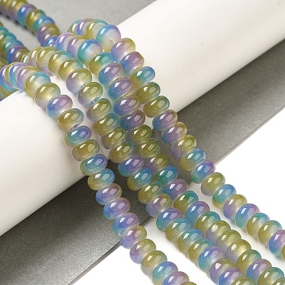 Baking Paint Glass Beads Strands DGLA-C003-01B-1