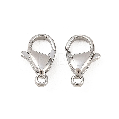 Tarnish Resistant 316 Surgical Stainless Steel Lobster Claw Clasps X-STAS-316-FL12A-1