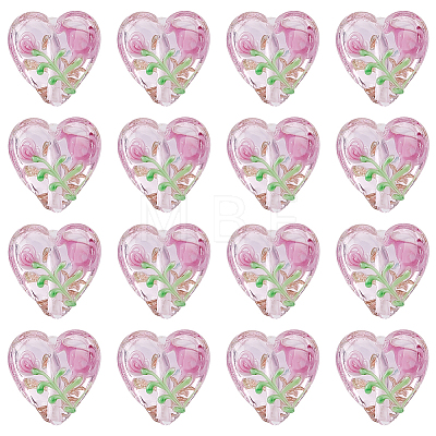 20Pcs Handmade Transparent Lampwork Beads BLOW-PA0001-02-1