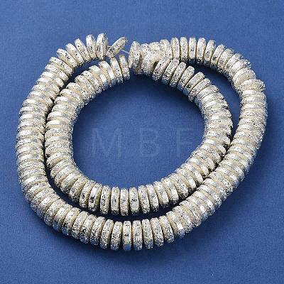 Electroplated Natural Lava Rock Beads Strands G-I360-A05-04-1