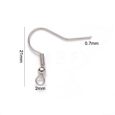 304 Stainless Steel Earring Hooks STAS-S111-001-1