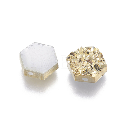 Imitation Druzy Gemstone Resin Beads RESI-L026-B-1