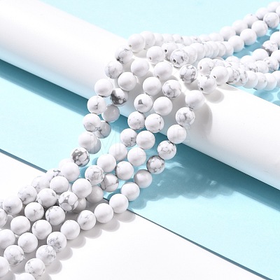 Synthetic Howlite Beads Strands G-E568-04B-1