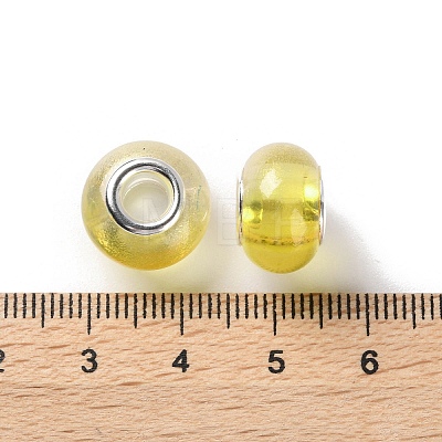 Two Tone Resin European Beads RESI-M001-02F-1