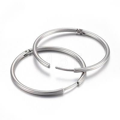 Tarnish Resistant 304 Stainless Steel Huggie Hoop Earrings X-EJEW-L205-02A-P-1