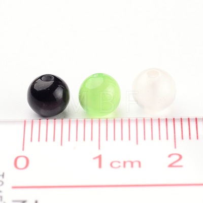 Mixed Color Round Imitated Cat Eye Resin Beads X-RB001Y-1