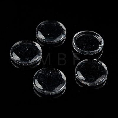 18MM Double-side Flat Round Transparent Glass Cabochons for Photo Craft Jewelry Making X-GGLA-S601-1-1