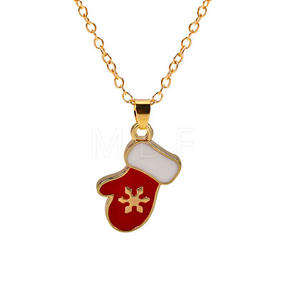 Christmas Alloy Enamel Pendant Necklaces FS-WGA5363-06-1