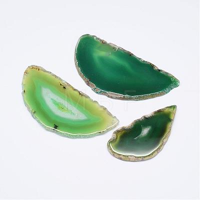 Natural Agate Slices Big Pendants G-E022-11-1