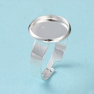 Adjustable 201 Stainless Steel Finger Rings Components STAS-G187-01S-12mm-1