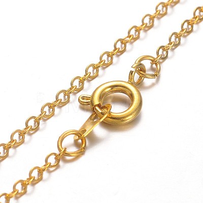 Golden Tone Natural Agate Pendant Necklaces NJEW-JN01186-1