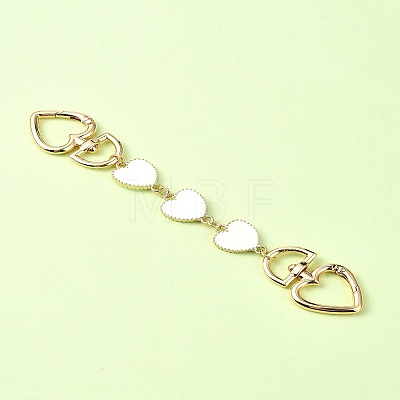 Alloy Enamel Heart Link Bag Chain FIND-YW00003-02-1