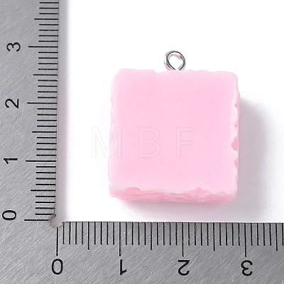 Opaque Resin Pendants RESI-Z033-02P-C-1