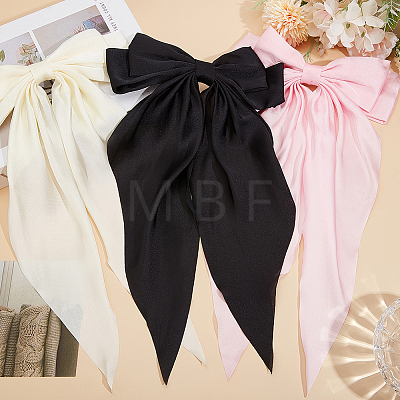 Cloth Big Bowknot Hair Barrettes AJEW-CP0008-41A-01-1