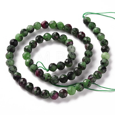 Natural Ruby in Zoisite Beads Strands G-S362-109D-1