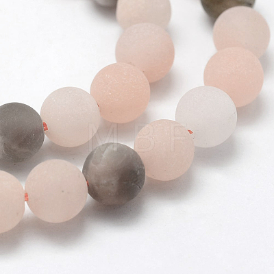 Natural Multi-Moonstone Beads Strands G-E365-06-8mm-1