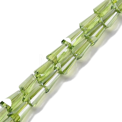 Transparent Electroplate Glass Beads Strands EGLA-H107-02A-PL05-1