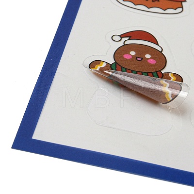 Christmas Theme PET Plastic Stickers AJEW-Q151-01A-1