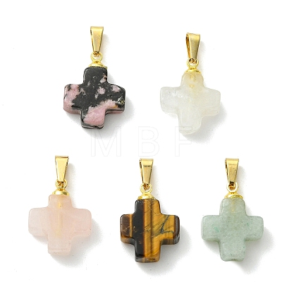 Natural Mixed Stone Pendants PALLOY-JF05633-1