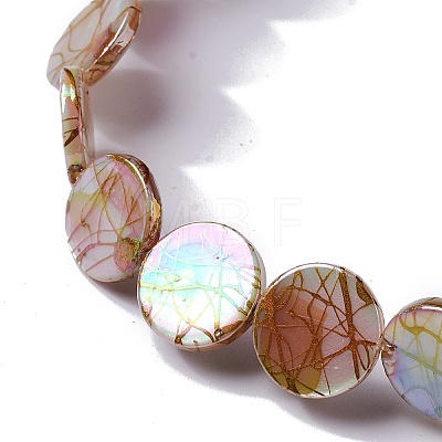 Natural Drawbench Freshwater Shell Beads Strands SHEL-P015-01-1