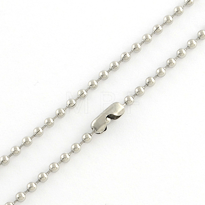 304 Stainless Steel Ball Chain Necklace Making NJEW-R225-08-1