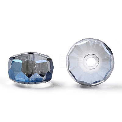 Transparent Electroplate Glass Beads Strands EGLA-YWC0001-10mm-02-1