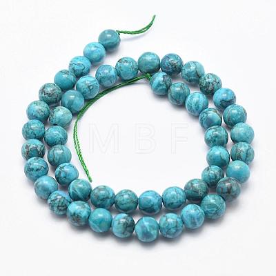 Natural Marble Beads Strands G-K211-10mm-E-1