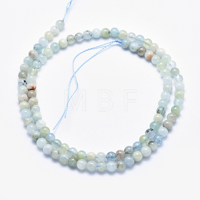 Natural Aquamarine Beads Strands G-K256-60B-1