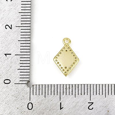 Brass Micro Pave Clear Cubic Zirconia Pendants LS-KK-L238-21G-1