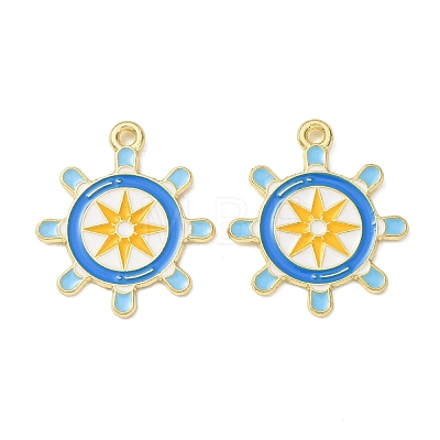 Ocean Alloy Enamel Pendants ENAM-B041-01L-1