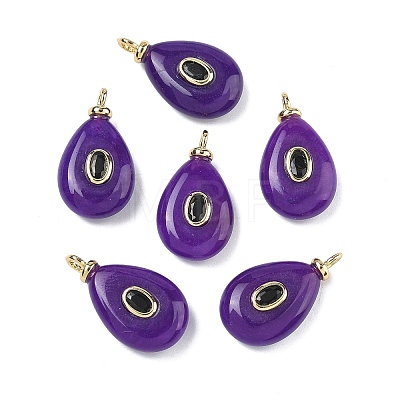 Dyed Natural White Jade Pendants KK-C251-01A-05-1