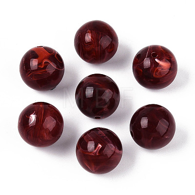 Round Acrylic Imitation Gemstone Beads OACR-R029-16mm-05A-1