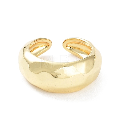 Brass Open Cuff Rings for Women RJEW-D016-08G-1