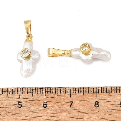 Natural Baroque Keshi Pearl Pendants PALLOY-JF06012-1