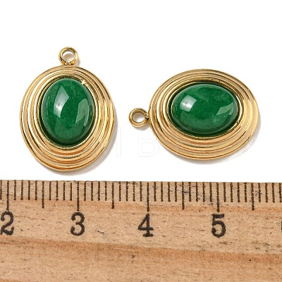 Natural Green Jade Dyed Pendants STAS-L025-007G-03-1