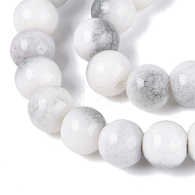 Opaque Ombre Effect Dyed Glass Beads Strands GLAA-Q106-04A-01-1