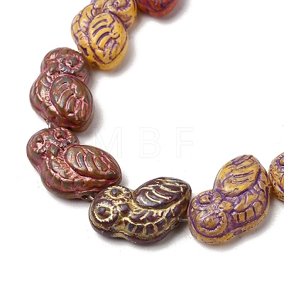Painted Glass Beads Strands GLAA-Z021-08-1