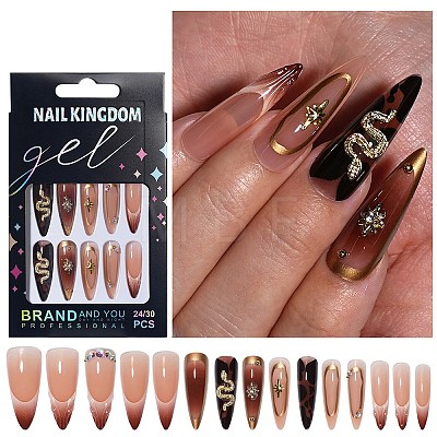 Acrylic Full Cover Press On False Nails MRMJ-P019-01D-1
