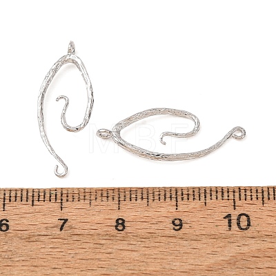 Textured Brass Connect Charms KK-CBAD6B8-02P-1