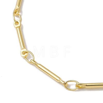 Brass Bar Link Chain Bracelets for Women Men BJEW-JB10274-01-1