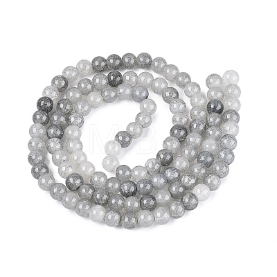 Baking Paint Crackle Glass Beads Strands GLAA-Q106-03A-02-1