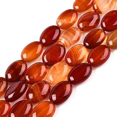 Natural Red Agate Beads Strands G-M206-45-1