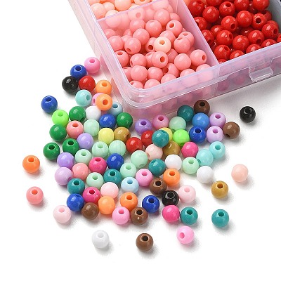 24 Colors Opaque Acrylic Beads MACR-YW0002-95-1