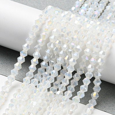 Imitation Jade Electroplate Glass Beads Strands EGLA-A039-J6mm-B05-1