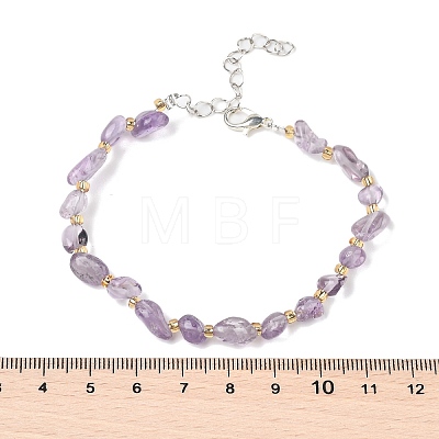 Natural Amethyst Beads Bracelets for Women BJEW-H623-02S-02-1