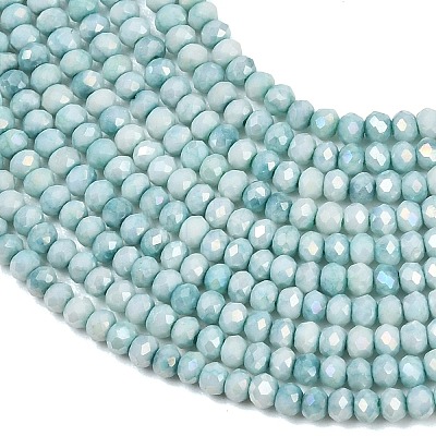 Electroplate Rondelle Glass Beads Strands GL-T021-2x2.5mm-17-23-1