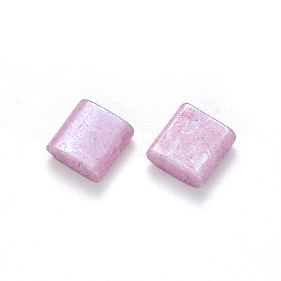 FGB 2-Hole Baking Paint Glass Seed Beads X-SEED-S031-L-599-1