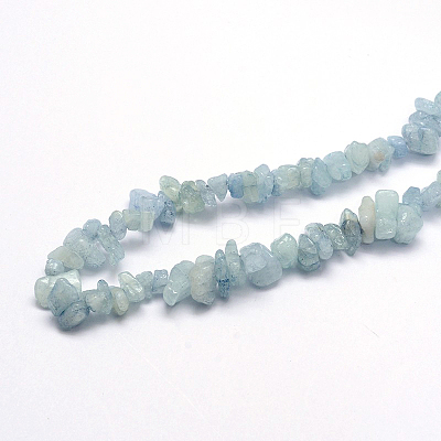 Natural Aquamarine Beads Strands G-O049-B-21-1